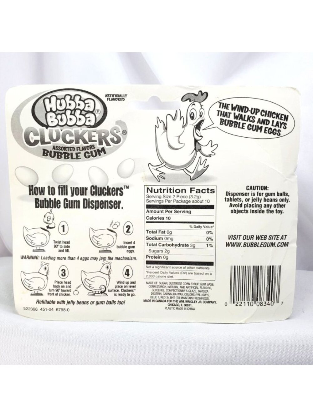 Hubba Bubba Cluckers Wind Up Chicken Bubble Gum Dispenser - Picture 5 of 8